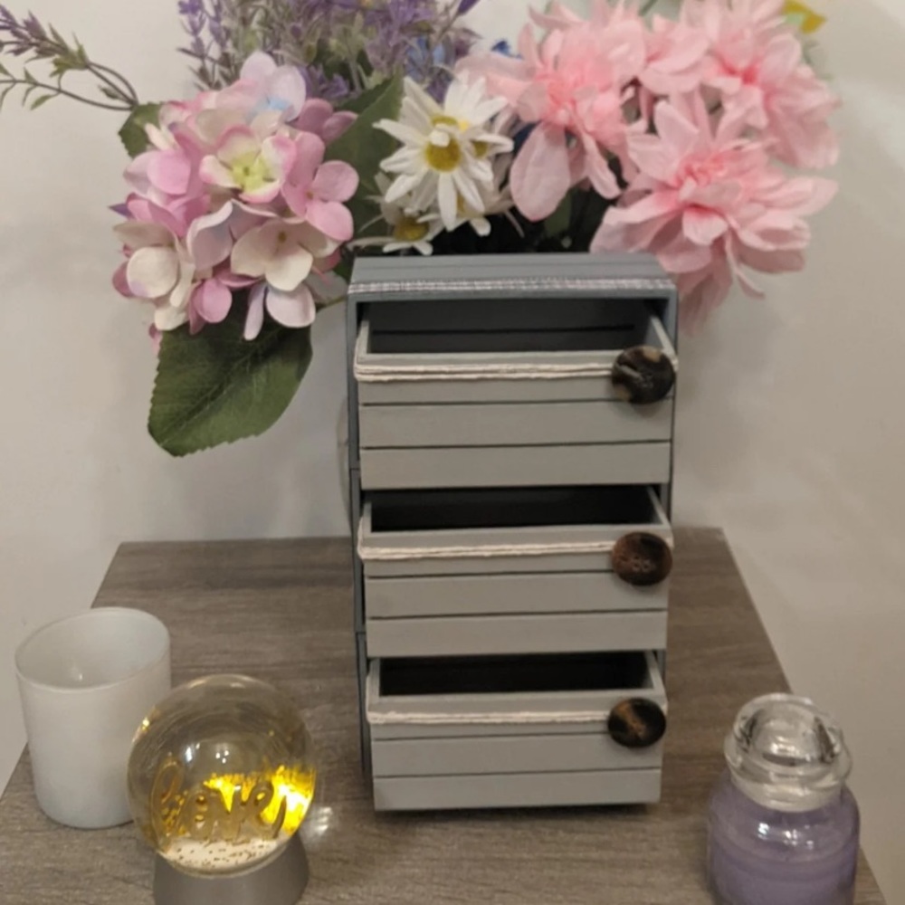 COPY - Handmade 3 drawer wood organizer